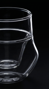 Empty Double-Wall Glass showing the stepped inner wall and rounded outer foot