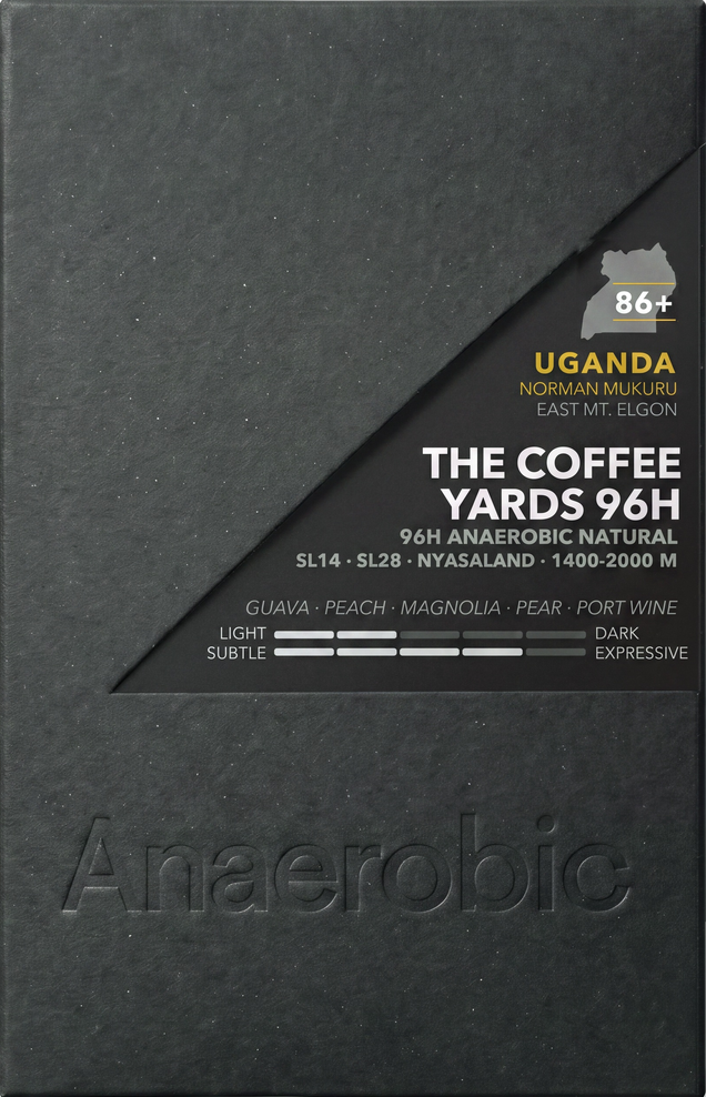 The Uganda Coffee Yards 96h box: guava, peach, magnolia, pear and port wine, 96h anaerobic natural